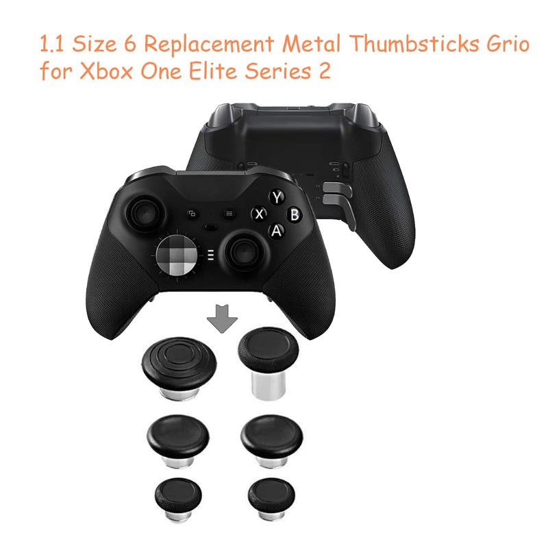 6 in 1 Replacement Thumbsticks for Xbox Elite 2 Controller,Swap Magnetic Joysticks for Xbox One Elite Controller Series 2 Replacement Parts for Xbox Elite 2 Controller