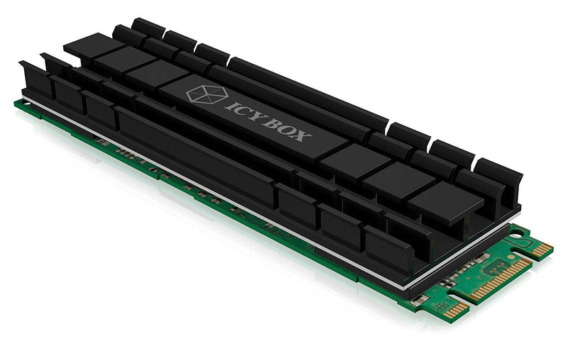 ICY BOX IB-M2HS-701 Heatsink Set for M.2 SSD Aluminum 5 mm | Suitable for PC and PS5 systems. Aluminum design with 5mm thickness. Improves the heat dissipation of the M.2 SSD 2280 Without fan (flat)