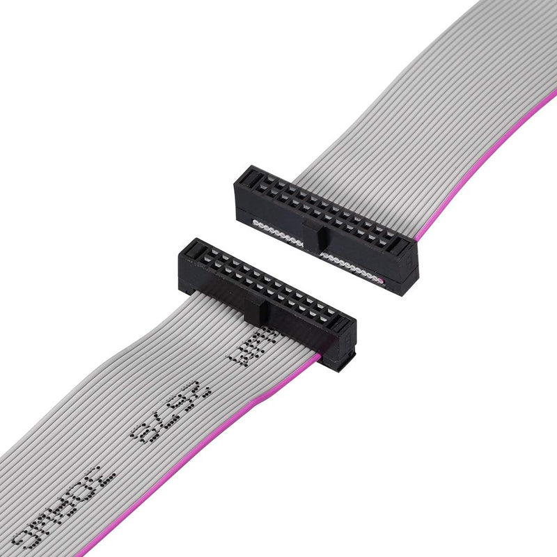 uxcell IDC Wire Flat Ribbon Cable FC/FC Female Connector A-Type 24Pins 1.27mm Pitch 20cm Length 24 Pins