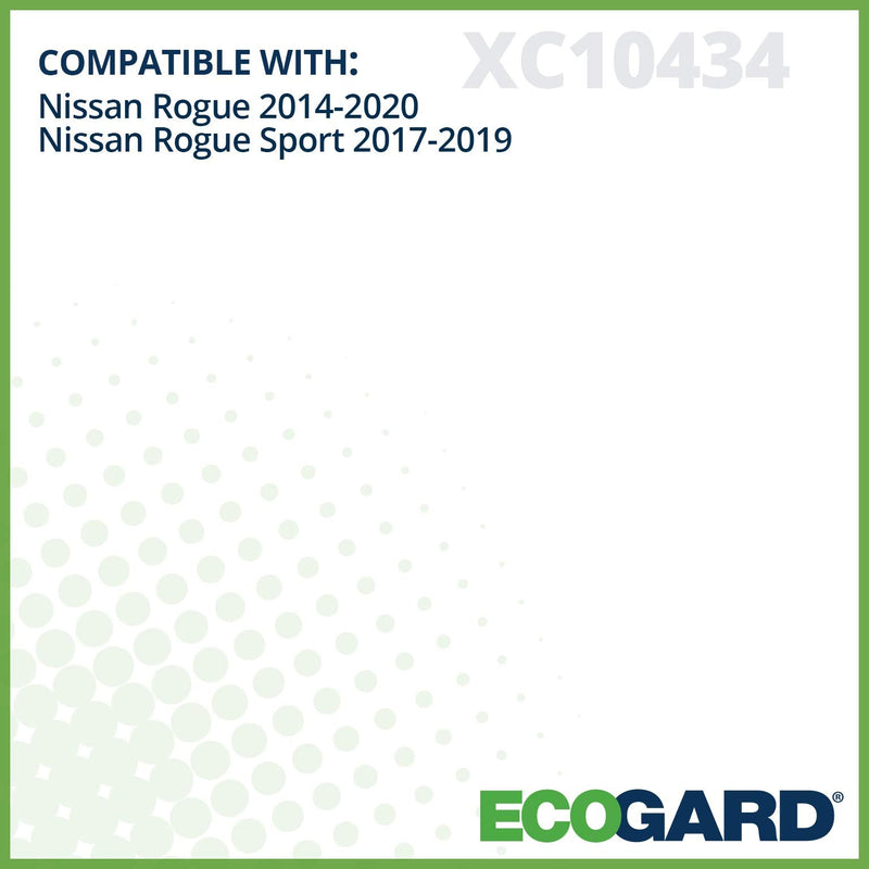 ECOGARD XC10434 Premium Cabin Air Filter Fits Nissan Rogue 2014-2020, Rogue Sport 2017-2019 9.9" x 7.1" x 1.4"