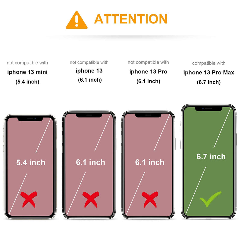 KIHUWEY Compatible with iPhone 13 Pro Max Case Wallet with Credit Card Holder, Premium Leather Magnetic Clasp Kickstand Heavy Duty Protective Cover for iPhone 13 Pro Max 6.7 Inch(Brown) Brown