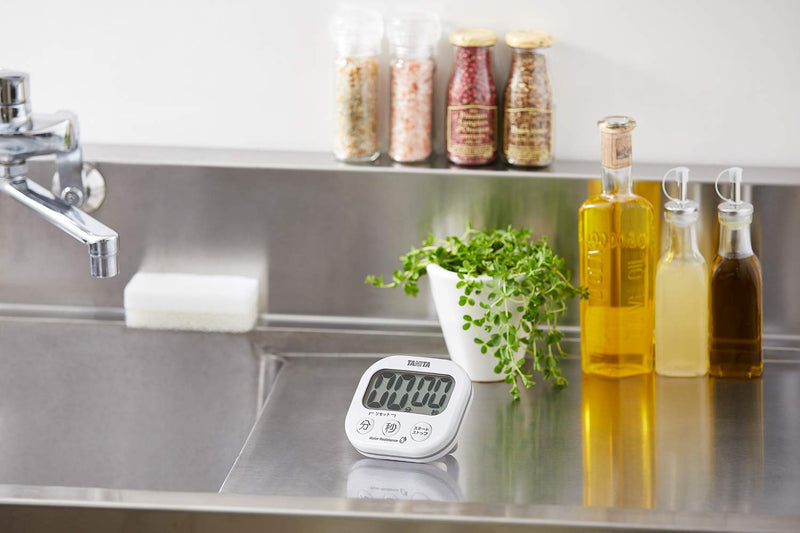 Tanita TD426WH Kitchen Study Study Timer Washable Large View Timer White 3.3 x 3.1 x 0.9 inches (8.4 x 7.8 x 2.2 cm)