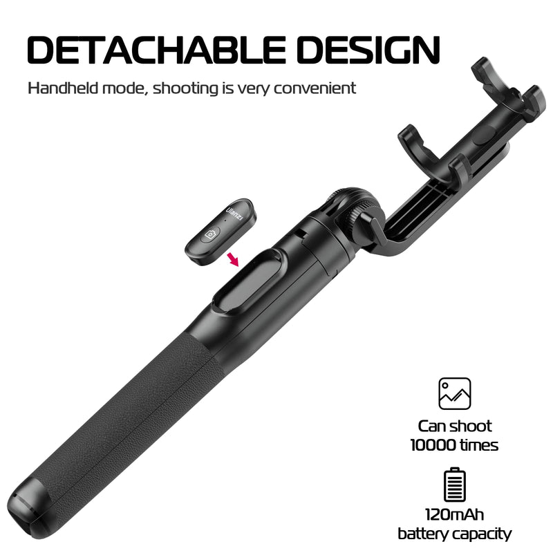 ULANZI SK-03 Selfie Stick Tripod, 64" Professional Stable Phone Tripod Stand for Smartphone/Action Camera, 3 in 1 Extendable Phone Holder with Detachable Remote for Travel Selfies Video Recording Vlog SK-03 Tripod