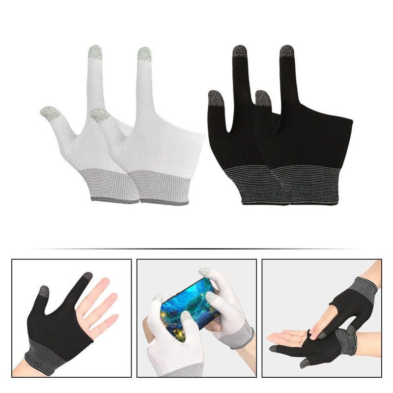 Toddmomy 2 Pairs of Touchscreen Finger Gloves Gaming Finger Sleeves Gaming Finger Gloves Comfort Game Gloves for Mobile Gaming