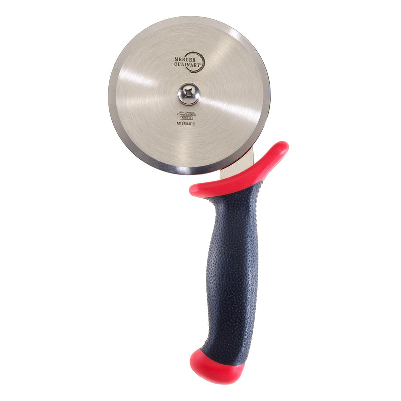 Mercer Culinary Millennia Pizza Cutter with Red Handle, 4 Inch Wheel, Stainless Steel 4 Inch Red Handle