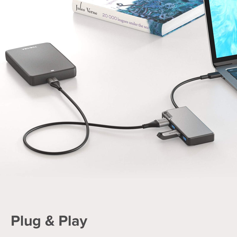 Alogic UCFUUA-SGR USB-c Fusion Swift 4in1 Hub Dock 4xusb-a USB 3.0 Space Grey