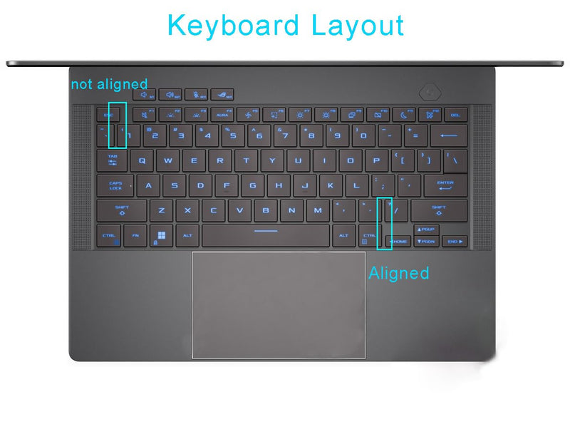Silicone Keyboard Skin Cover Compatible with 2024 ASUS ROG Zephyrus G14 GA403 GA403UU GA403UV GA403UI & 2024 ASUS ROG Zephyrus G16 GU605 GU605MV GU605MI GU605MY GU605MZ GU605MU Series Laptop (Clear) compatible for ASUS ROG G14 GA403 Clear