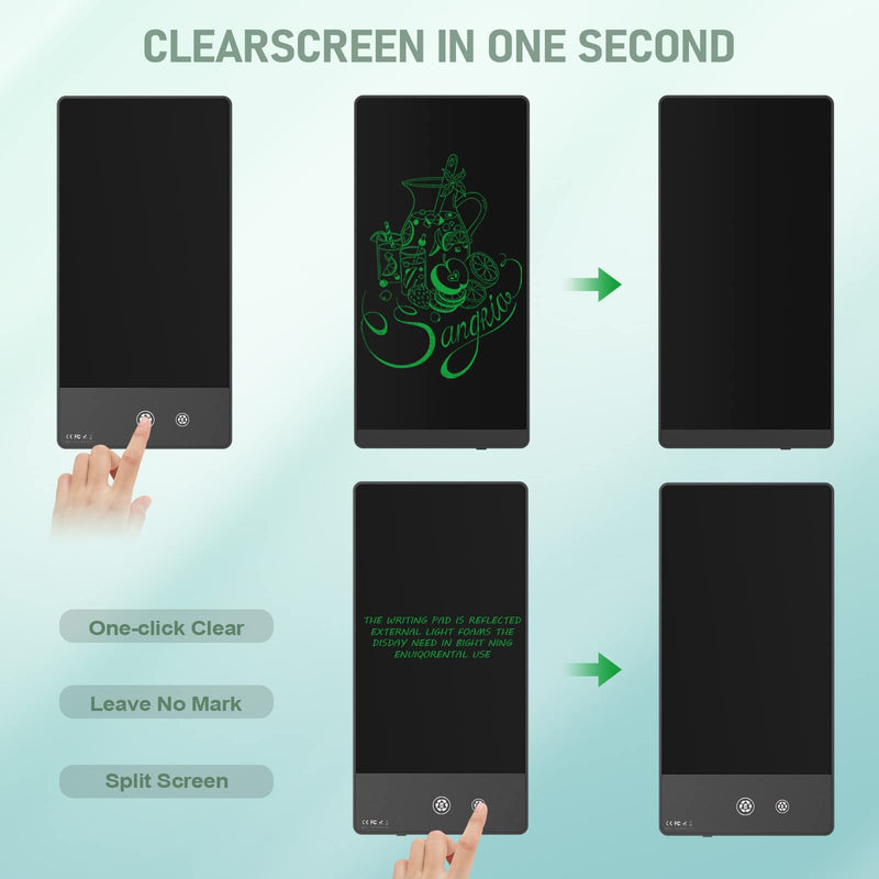 LCD Writing Tablet for Adults-6.5″&6″ LCD Writing Tablet,Double-Sided Full Screen Electronic Drawing Pad,Mini Portable Digital Notepad for School,Office,Home,Erasable,Reusable 6.5/6inch