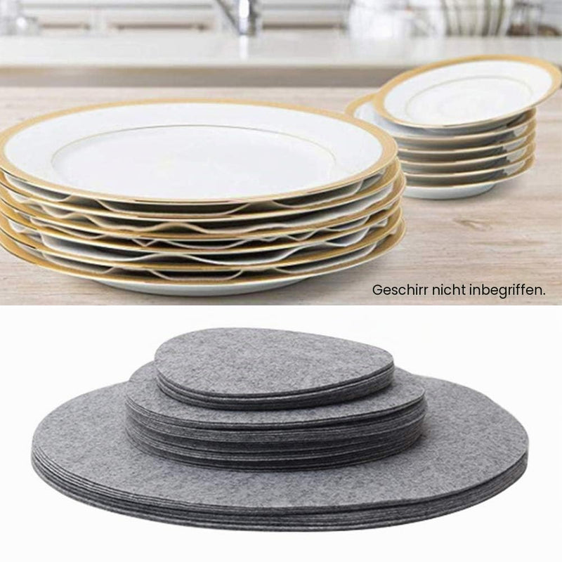48 Pieces Felt Plate Separator Discs Soft Felt Plate Separators for Chest Protector Kitchen Tableware Storage and Organization