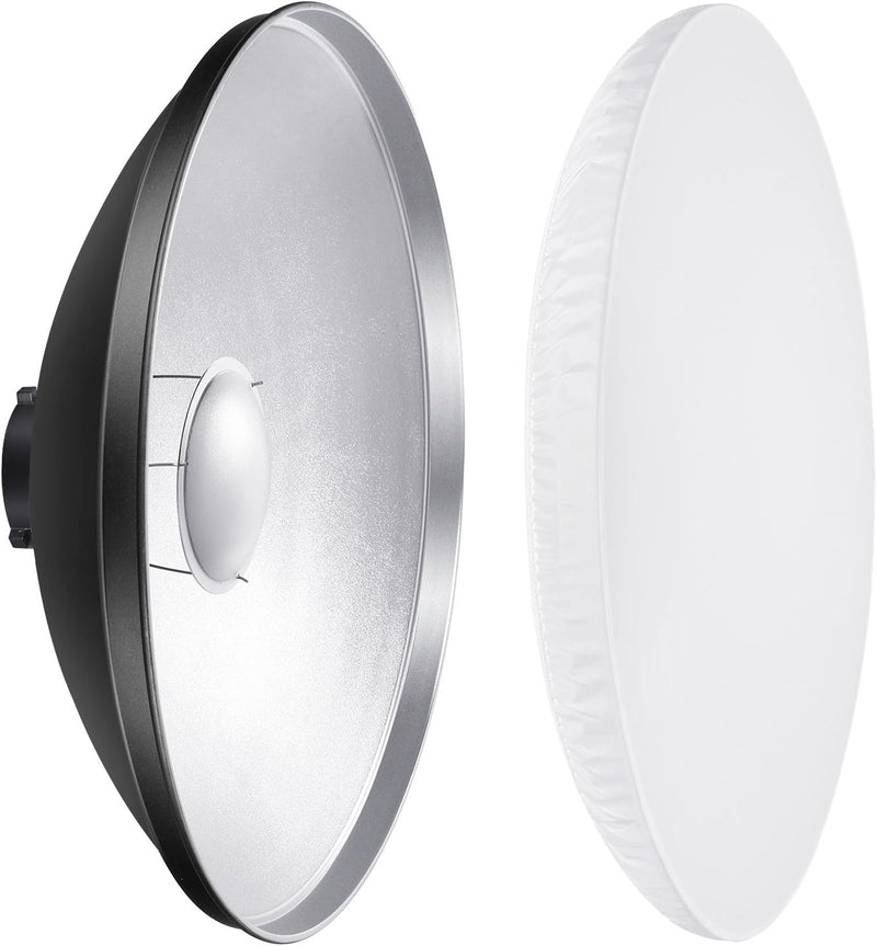 16inch/42cm Standard Reflector Beauty Dish with White Diffuser Sock, Honeycomb Grid and Carrying Case Bag for Bowens Mount Studio Strobe Flash Light (16inch) 16inch