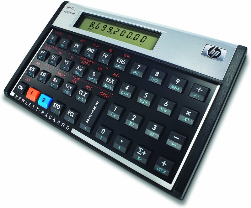 HP 12C Platinum Financial Calculator + WYNGS Protective Case Black
