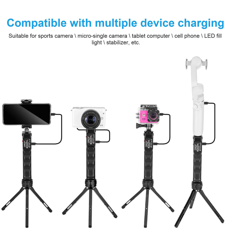 FOMITO Multifunctional Battery Grip for DSLR Camera, Cell Phone, Osmo Pocket, for GoPro 10/9/8/7/6
