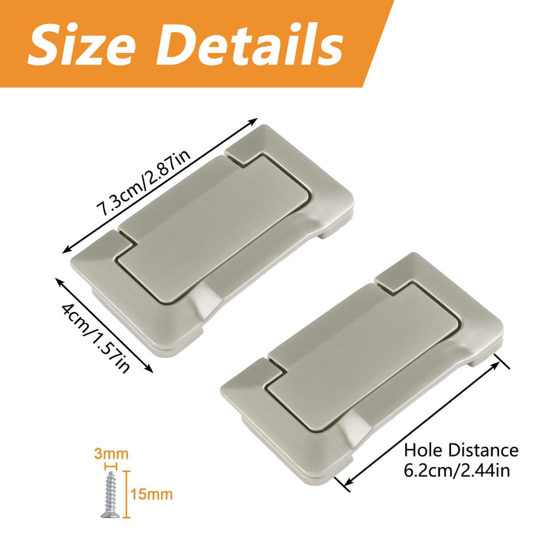 MOROBOR 8Pcs Nickel Pocket Doors Drawer Handle Flush Ring Pull, Hidden Furniture Handles with Screws Concealed Zinc Alloy Knobs for Cabinets Closets Drawers Nickel-8PCS