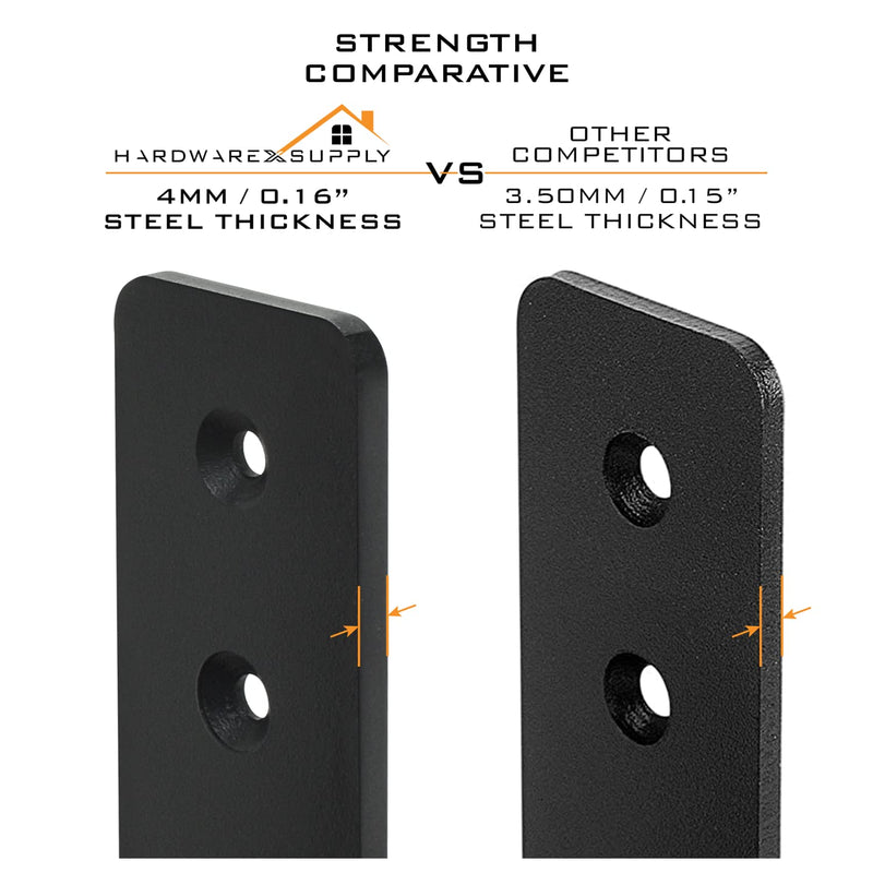 Door Barricade Brackets Open Bar Holder Heavy Duty Reinforcement Door Lock fits 2x4 Boards (4 Pack) 4 Pack