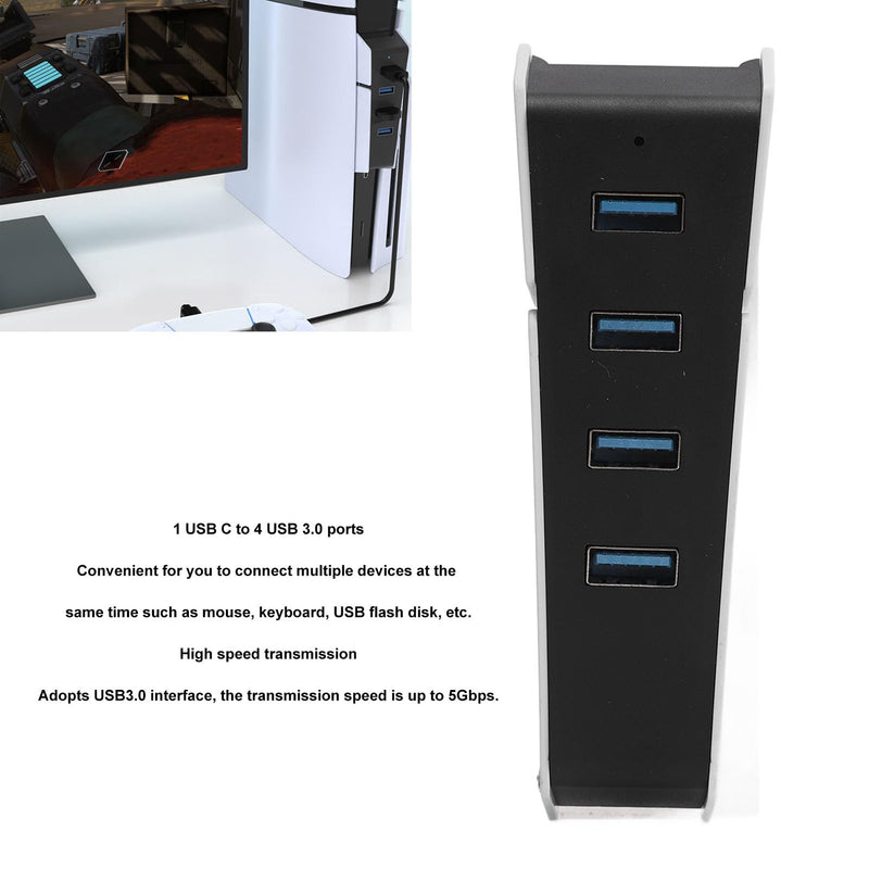 USB Hub for Ports, for Mini USB Port Expander, USB C to USB 3.0 Port USB Adapter, 5GB Portable Expansion Dock for Slim Console