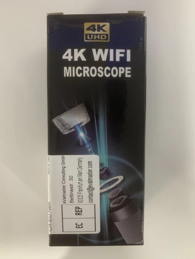 4K WiFi Digital Microscope Camera for iPhone Android Phone and Windows Mac PC, 3840x2160P Wireless Handheld Microscope, Portable Microscope for Adults and Children WiFi Microscope