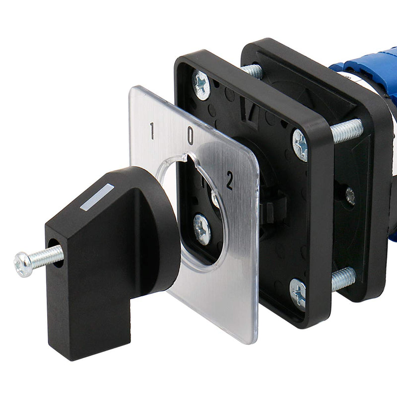Heschen universal rotary switch, SZW26-20/D202.2D, 660V 20A, ON-OFF-ON 3 positions, 2 phases, 8 terminals, with main switch external box (standard box) standard box