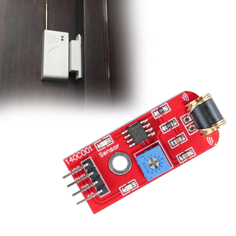 Qury 801S Vibration Sensor Module Vibration Probe Analog Output LM393 3V 5V TTL Level Signal Adjustable Sensitivity Plate
