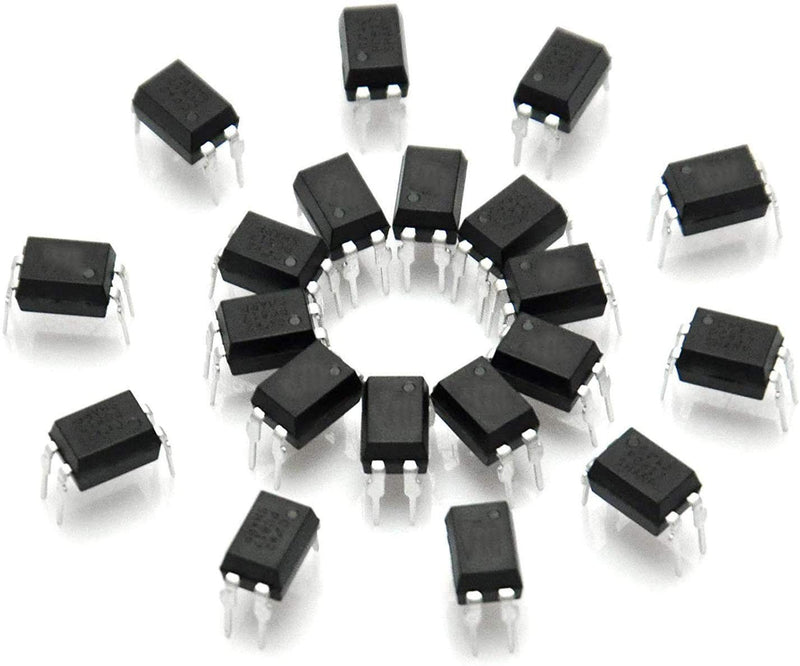 RUNCCI-YUN 60pcs Optocoupler PC817 2.54mm Pitch 4 Pins DIY DIP-4