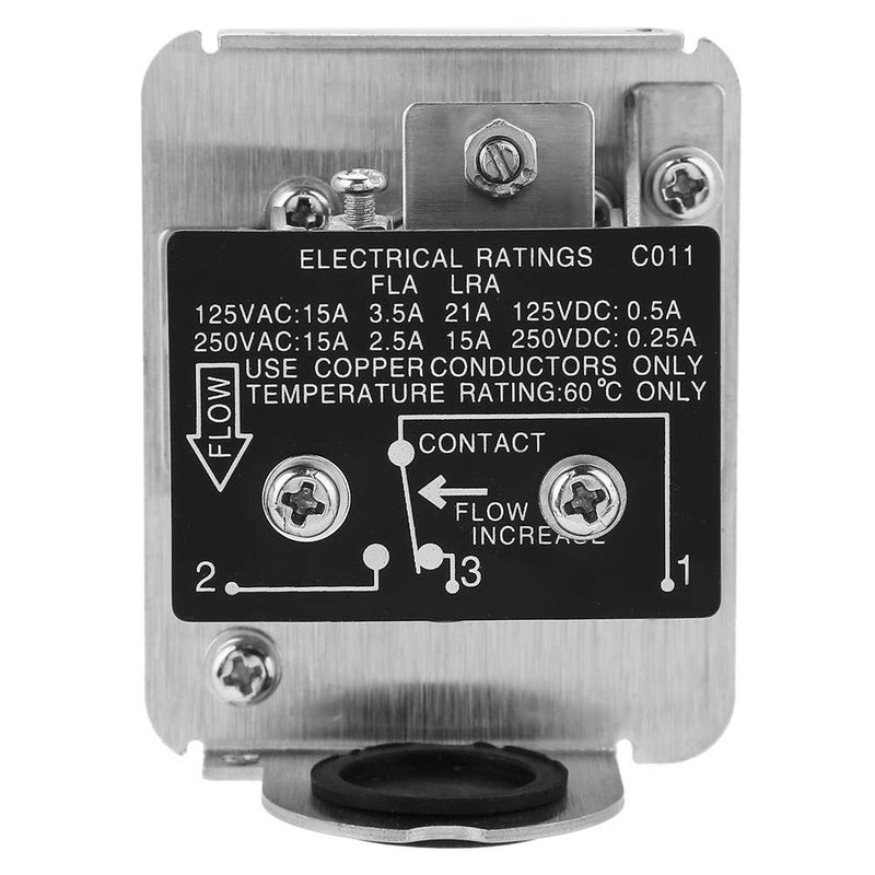 Hsthe Sea 1/2 Inch Water Flow Switch, HFS-15 Adjustable Thread Double Stroke SPDT 220VAC 15A Water Flow Control 1.0Mpa