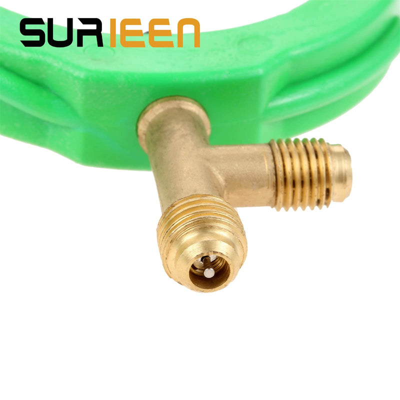 R134A R12 Side Can Tap, 3-in-1 Side Mount Can Tap Valve, 1/4'' SAE 1/2'' Thread Can Tap for Car AC Refrigerant Manifold System