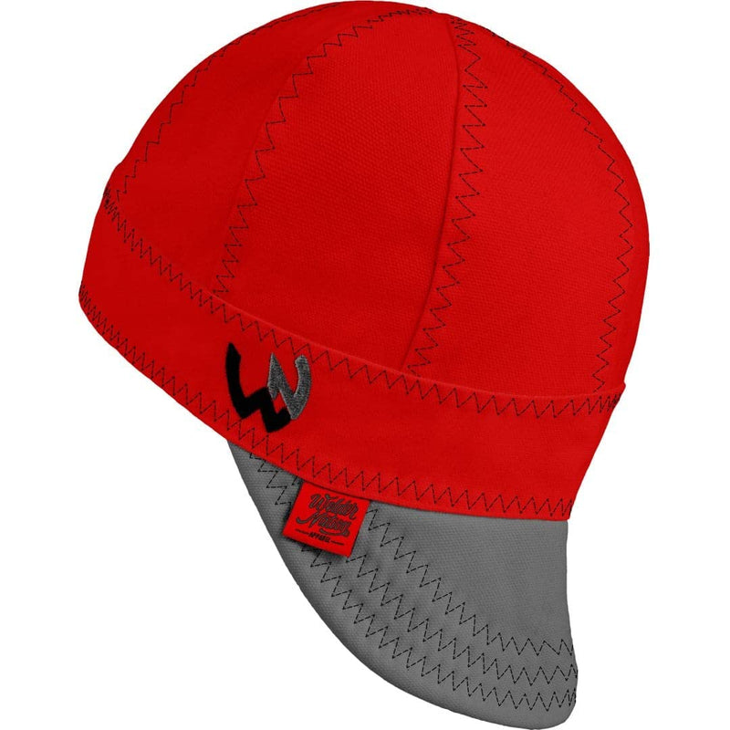 Welder Nation 8 Panel Welding Beanie Cap, 100% Cotton Duck Canvas, Heavy-Duty, Protective & Comfortable The Magnum (Orange, Green)