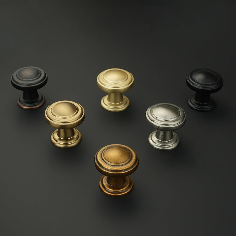 10 Pack Matte Black Kitchen Cabinet Knobs Round Zinc Alloy Cabinet Knobs Black Drawer Knobs Kitchen Hardware Solid Cupboard Knobs Drawer Knobs Knob 10