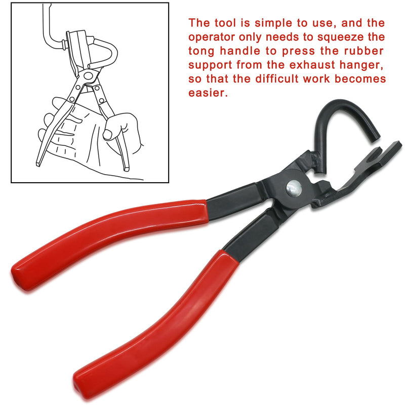 Exhaust Hanger Removal Pliers-Exhaust Hanger and Rubber Bracket Separation Exhaust Pliers-Compatible with All Exhaust Rubber Hangers