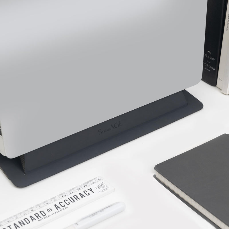 SenseAGE Laptop Stand for Desk, Office, Ergonomic Notebook Stand, Foldable & Portable Travel FlatStand, Lightweight, Anti-Slip, Compatible with MacBook Air, Pro, and Up to 15.4" Laptops (Charcoal) Charcoal Frost