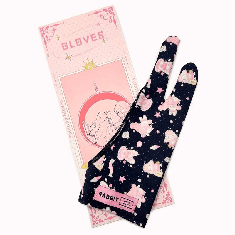 Artist Drawing Glove Art Two-Finger Glove Animal Print for Drawing Tablet/Pen Display/iPad for Right and Left Hand Blackpink