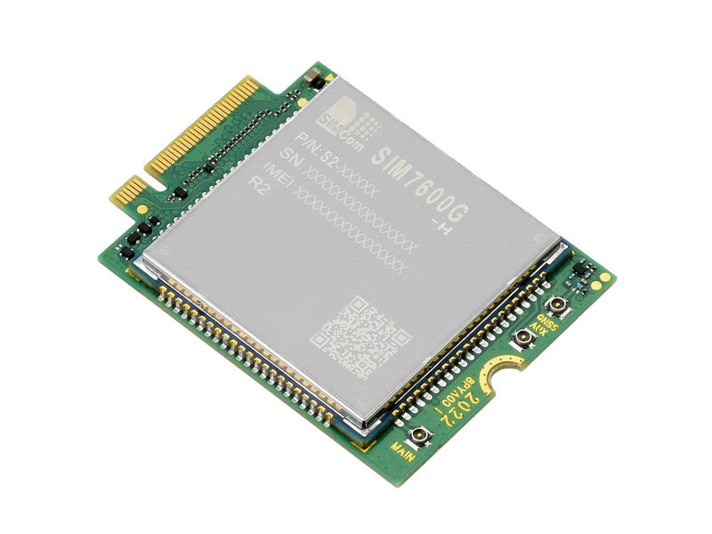 Waveshare SIM7600G-H-M.2 SIMCom Original 4G LTE Cat-4 Module Global Coverage with GNSS Support M.2 B Key Connector LTE-TDD LTE-FDD HSPA+ GSM GPRS Edge