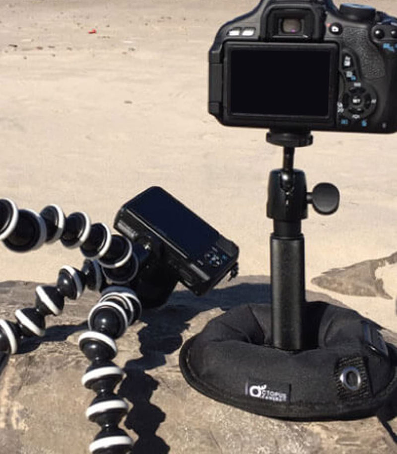 OctoPad Universal Table Tripod Base Stand, Bean Bag, Perfect for Slopes, Uneven Surfaces, with Universal 1/4" Thread, for Camera, Smartphones, Gimbals, Flashes, Monitors, Microphones L