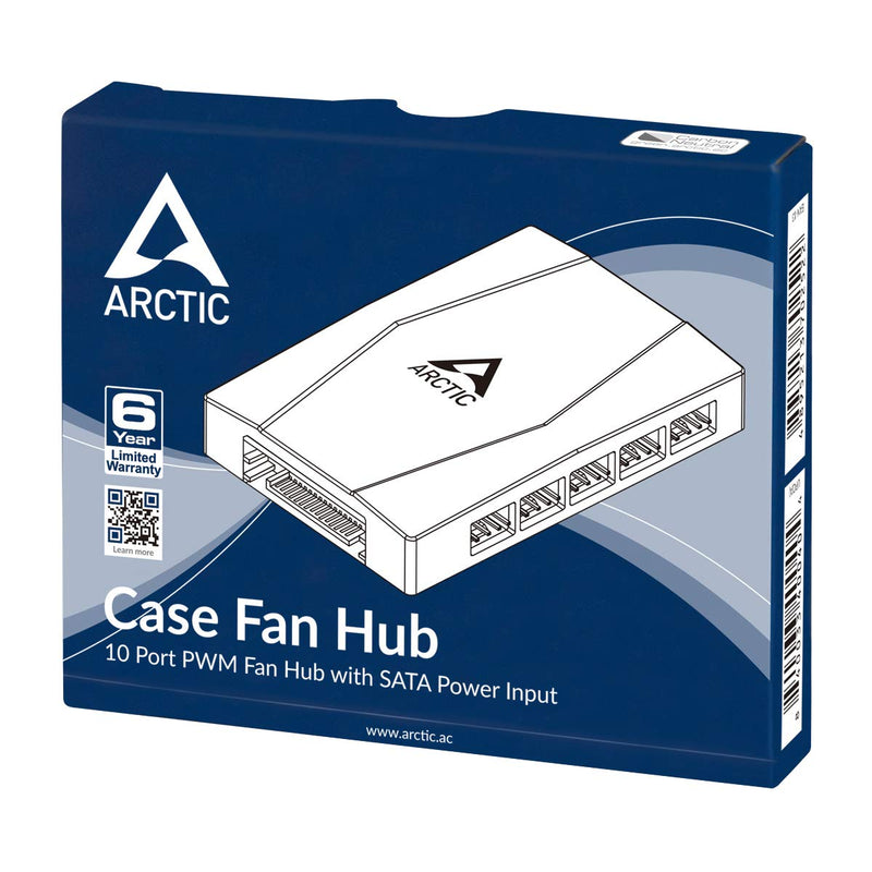 ARCTIC Case Fan Hub - 10-way PWM fan distributor with SATA power, case fan - black