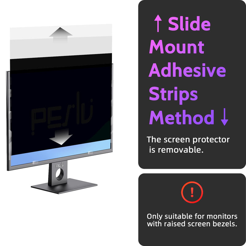 Privacy Screen Adhesive Strips and Slide Mount Tabs for Laptop Computer Monitor, Privacy Screen Slide Mount Tabs *2, Privacy Screen Adhesive Strips *2, 1pcs Microfiber Cloth, 2pcs Screen Cleaning Kit Replacements Kits
