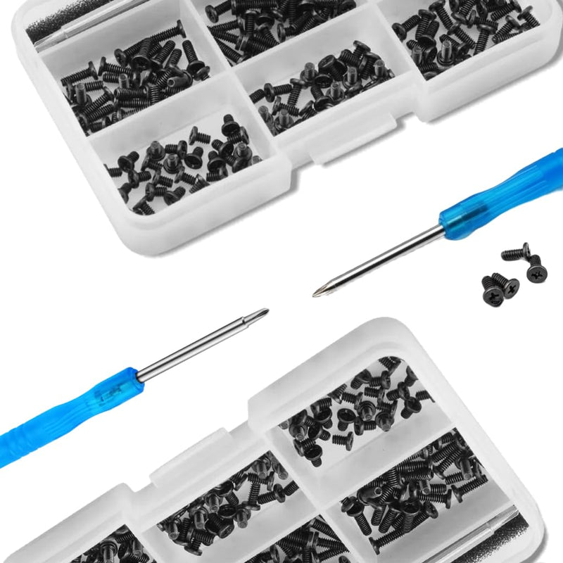 180Pcs M2 Laptop Repair Screw Kit,6 Sizes（M2x3/4/5/6/8/10mm，for SSD HDD DVD Drive Replacement， Most Laptop Models & Internal Hardware Fix，with Screwdriver & Plastic Box
