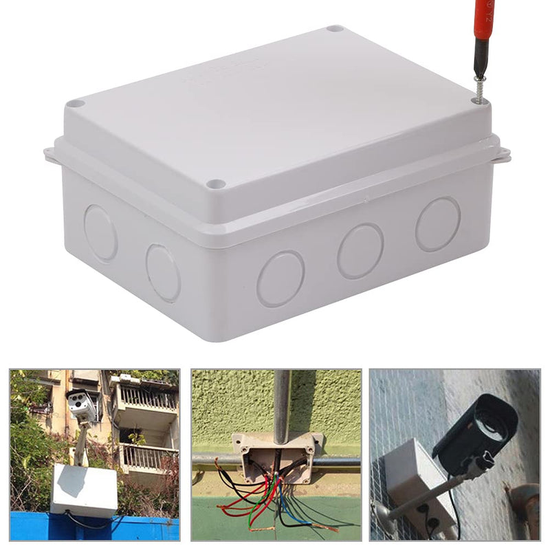 Junction box waterproof IP65, junction box surface-mounted, distribution box, outdoor distribution box, electrical project boxes, ABS cable junction box for electrical junction box control 150 x 110 x 70 mm 150 x 110 x 70 mm M20 plug