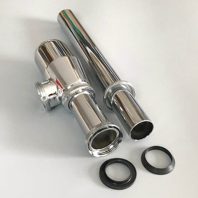 EcoArtHeating1-1/4 inch Waste Pipe Drain Kit, Classical Basin Bottle Trap, Chrome Round Bottle trap