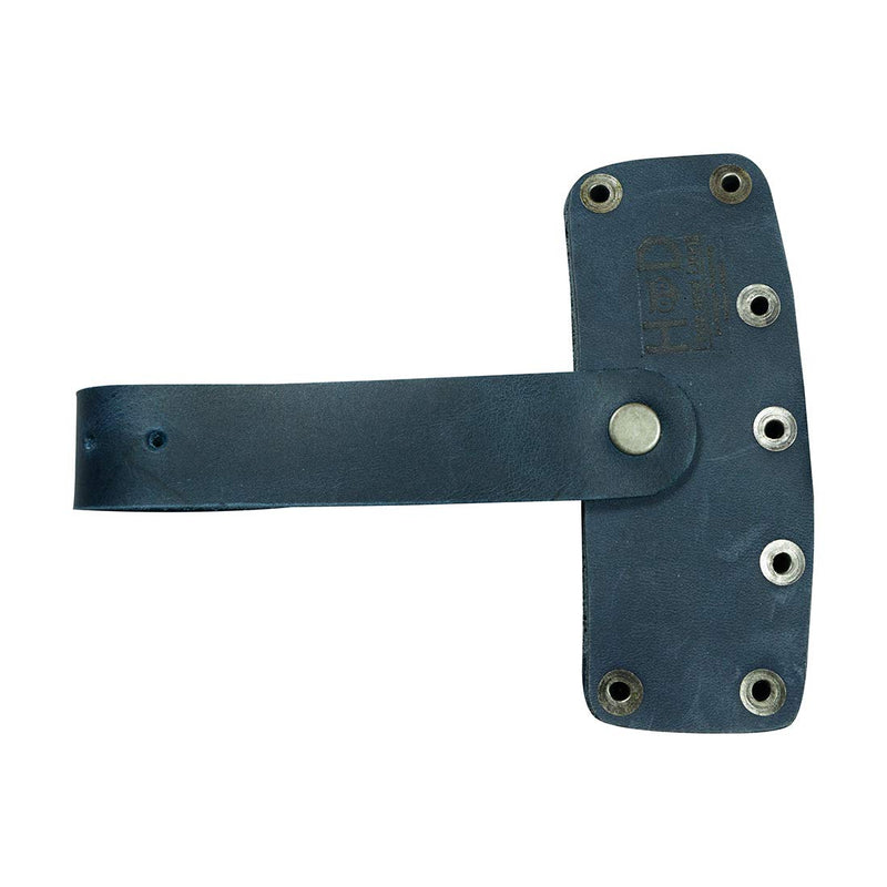 Hide & Drink, Lumberjack Hatchet Sheath, Rustic Case with Adjustable Strap, Protector Holster, Full Grain Leather, Handmade Slate Blue
