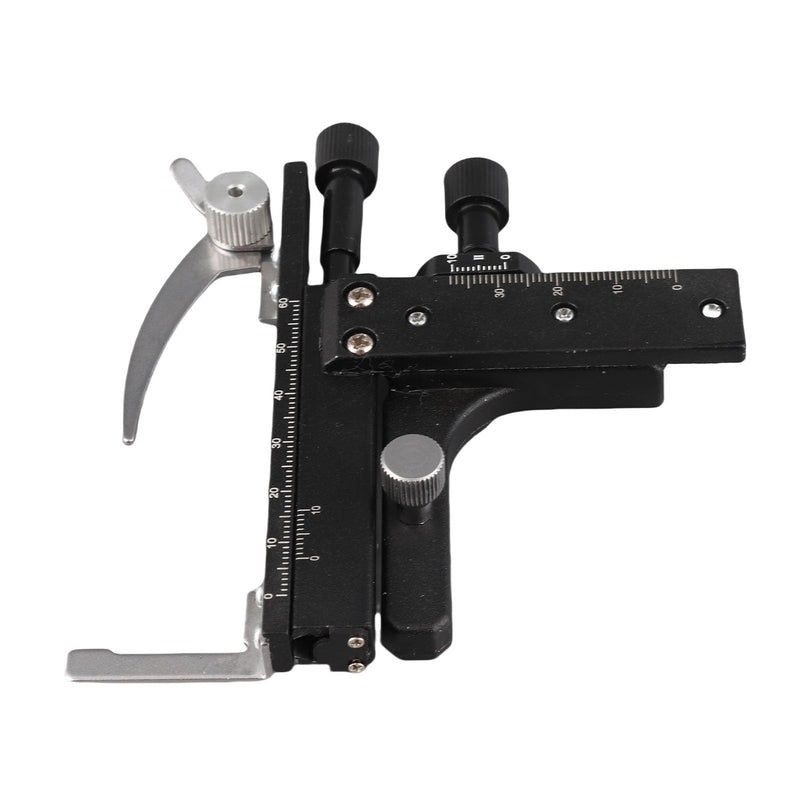 Professional Clip-on Mechanical Microscope Movable Table, Microscope Accessories XY Movable Table Vernier Caliper with Scale for Microscope