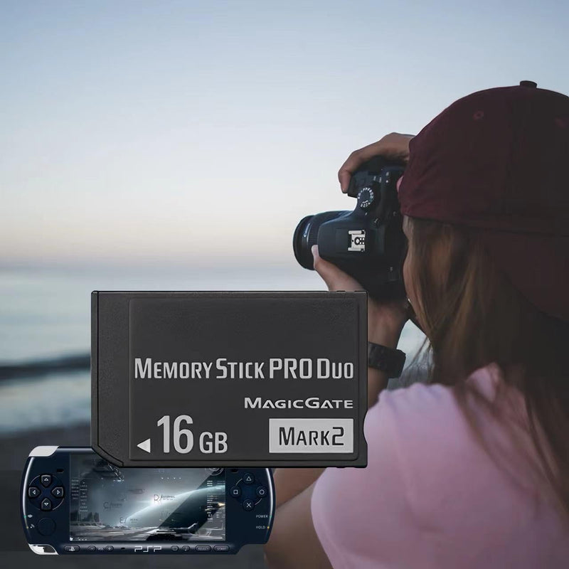 High-Speed 16GB Memory Stick Pro Duo Mark2 - for PSP and Camera Memory Cards