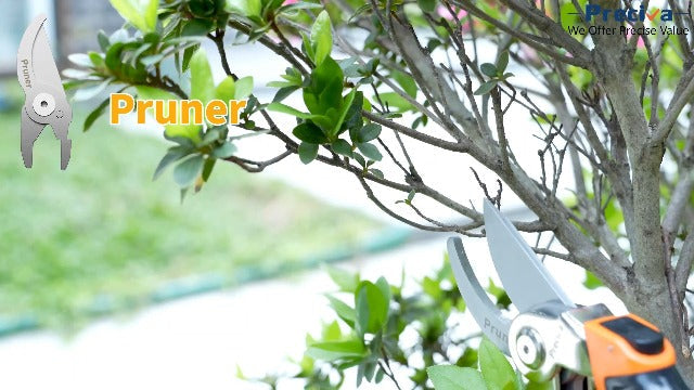 Preciva 4-in-1 Garden Pruning Shears, Gardening Shears with 4 Size Sharp High Carbon Martensitic Stainless Steel Blade, Rustproof, Wear-resistant, Removable, Multi-functional Gardening Tool