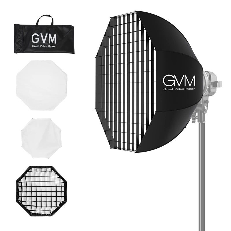 GVM Lighting Soft Boxes Bowens Mount with Honeycomb Grid, Speedlight Umbrella Softbox Foldable with Carrying Bag for Studio Photography Speedlite Flash