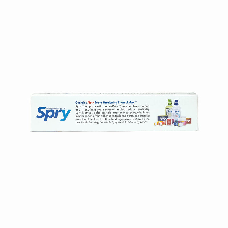 Spry Natural Xylitol Toothpaste 5oz for Adults and Kids - Fluoride Free, Gentle for Sensitive Teeth Whitening and Remineralizing, Breath Freshening, Mouth Moisturizing, Peppermint (Pack of 6) Peppermint (No Fluoride) 5 Ounce (Pack of 6)