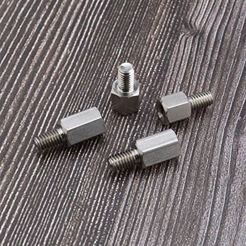 Create idea 8PCS Single Head Stud Hex Standoff Spacers Male to Female Thread 10mm 15mm 20mm 30mm M6 x M6 for PCB Hexagonal Fasteners Hardware Accessories Stainless Steel