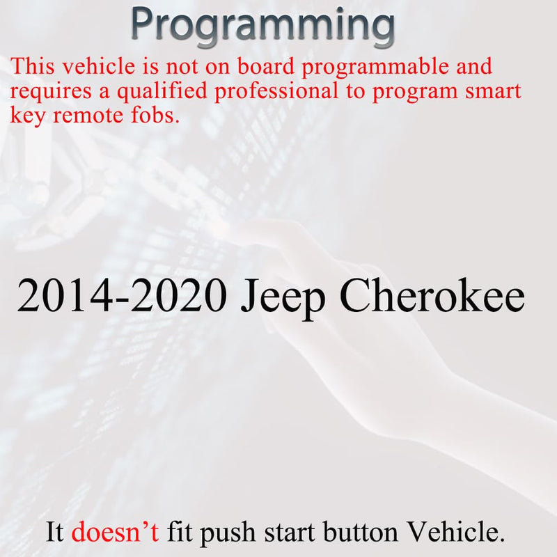 Key Fob Fobik Style Keyless Entry Fits for Jeep Cherokee 2014 2015 2016 2017 2018 2019 2020 Remote Control Key Replacement GQ4-53T (4A Chip) 68105081 3 Button 433MHz