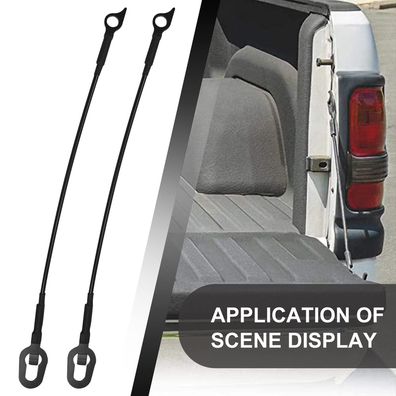 Pair Rear Tailgate Cables Lift Gate Support Straps Compatible with 1994-2002 Ram 1500 2500 3500 Pickup Truck Replaces 55345124AB 55345125AB