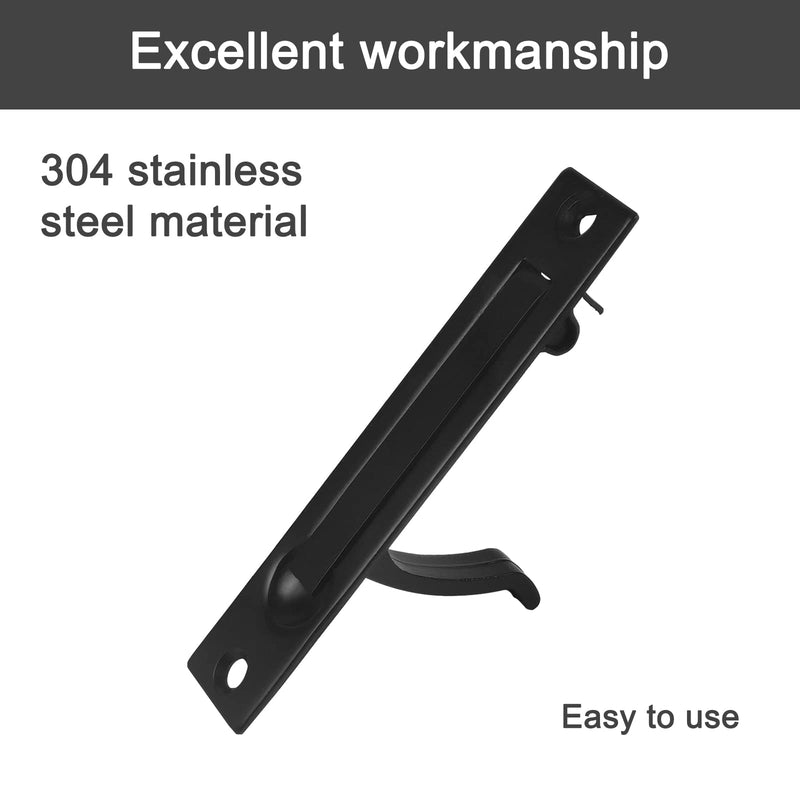 Pocket Door Edge Pull Black - Hidden Edge Handles Hardware for Easy Access, Stylish Pocket Door Pull, Ideal Pocket Door Hardware Solution 3 Pack
