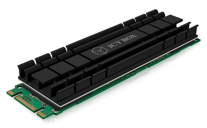 ICY BOX IB-M2HS-701 Heatsink Set for M.2 SSD Aluminum 5 mm | Suitable for PC and PS5 systems. Aluminum design with 5mm thickness. Improves the heat dissipation of the M.2 SSD 2280 Without fan (flat)