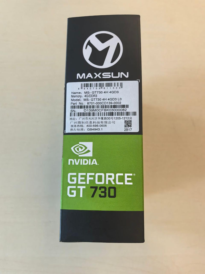 maxsun GeForce GT 730 4GB Video Graphics Card GPU for Computer PC ITX Single Slot PCI Express 4xHDMI, 4K Quad Monitor Multi Screen 4G 4xHDMI