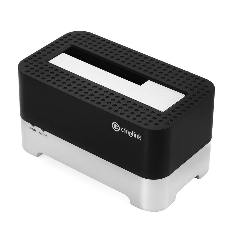 Cinolink USB 3.0 to SATA 2.5/3.5 Inch Hard Drive Docking Station with 4ft USB 3.0 Cable for HDD/SSD Support up to 12TB, Compatible with Windows PC, Mac, Linux, Android TV, PS4, Xbox One Single bay